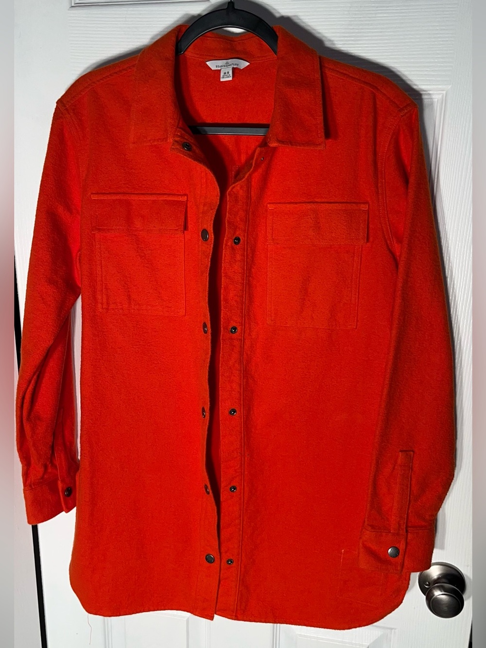 LL Bean Signature Women’s Medium Long Sleeve Snap Ladies Chamois Cloth Shirt